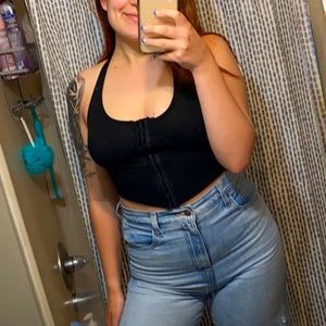 Ribbed Bustier Crop Top